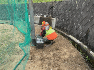 夏井小　獣害防止用フェンス